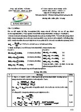 Đáp án đề thi học sinh giỏi trại hè Hùng Vương môn Hóa học Lớp 11 năm 2019 - Sở giáo dục và đào tạo Sơn La